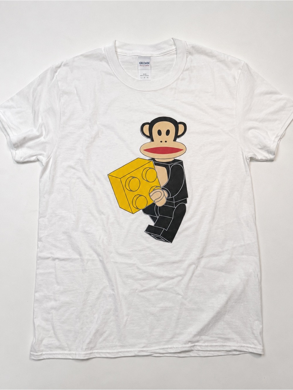 Gildan White Heavy Cotton T‑Shirt with Neck Tag